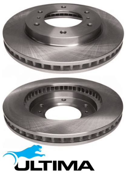 ULTIMA FRONT DISC BRAKE ROTOR SET TO SUIT MITSUBISHI TRITON MQ MR 4N15 2.4L I4 SINGLE PISTON CALIPER