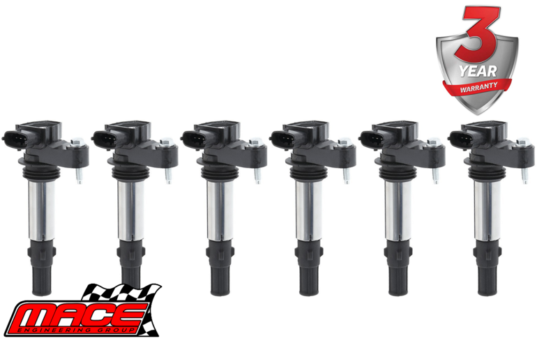 SET OF 6 MACE STANDARD REPLACEMENT IGNITION COILS TO SUIT ALFA ROMEO 159 939 939A0 3.2L V6