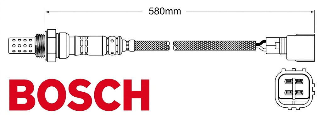 BOSCH PRE CATALYTIC OXYGEN O2 SENSOR TO SUIT TOYOTA CAMRY ACV30R ACV35R ACV36R 2AZ-FE 2.4L I4 TILL 01/2006