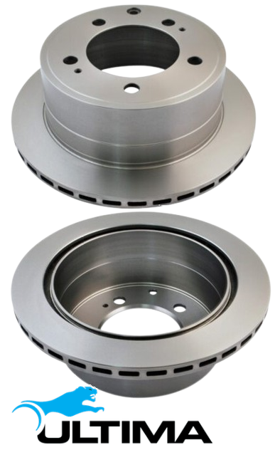 ULTIMA REAR DISC BRAKE ROTOR SET TO SUIT TOYOTA LANDCRUISER HZJ78R HZJ79R 1HZ DIESEL 4.2L I6