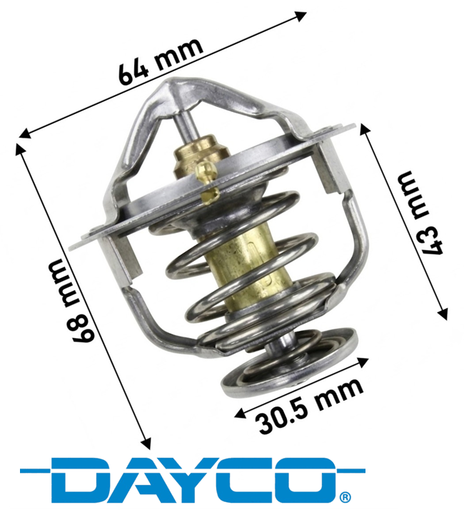 DAYCO 77 DEGREE THERMOSTAT TO SUIT TOYOTA LANDCRUISER FJA300R F33A-FTV TWIN TURBO DIESEL 3.3L V6