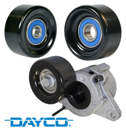 DAYCO AUTOMATIC BELT TENSIONER AND PULLEY KIT TO SUIT NISSAN PATHFINDER R51 YD25DDTI TURBO DIESEL 2.5L I4