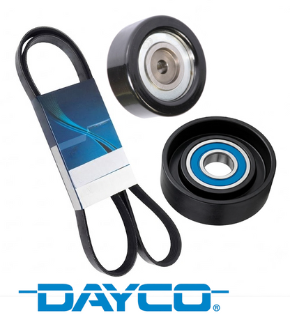 DAYCO COMPLETE SERPENTINE BELT KIT TO SUIT MITSUBISHI 4D56T TURBO DIESEL 2.5L I4 FROM 08/2011