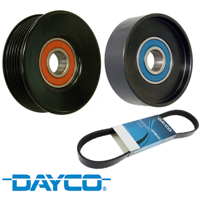 DAYCO DRIVE BELT & PULLEY KIT TO SUIT FORD TERRITORY SX SY SZ BARRA 182 190 195 245T TURBO 4.0L I6