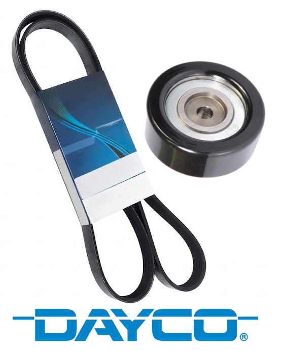DAYCO DRIVE BELT & PULLEY KIT TO SUIT MITSUBISHI TRITON MN 4D56T TURBO DIESEL 2.5L I4 FROM 08/2011