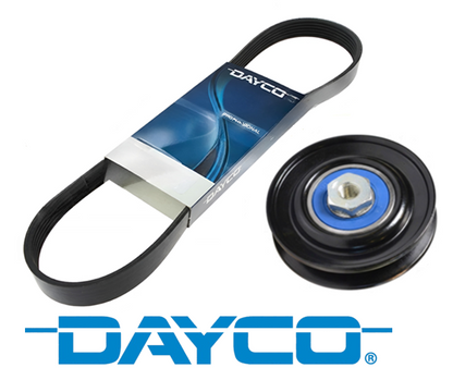 DAYCO DRIVE BELT & PULLEY KIT TO SUIT MITSUBISHI CHALLENGER PB PC 4D56T TURBO DIESEL 2.5L I4 TILL 07/2011