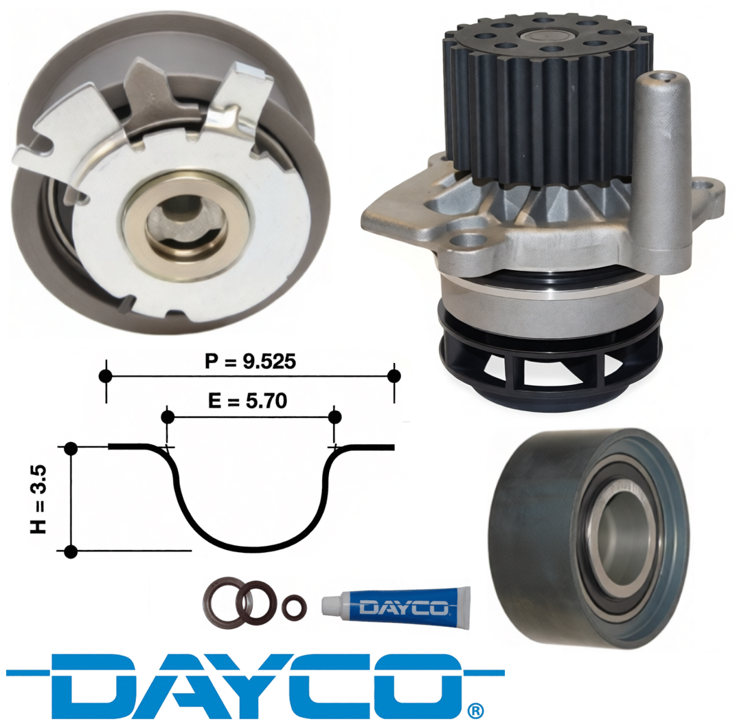 DAYCO TIMING BELT KIT TO SUIT AUDI A4 B7 BLB BRE TURBO DIESEL 2.0L I4