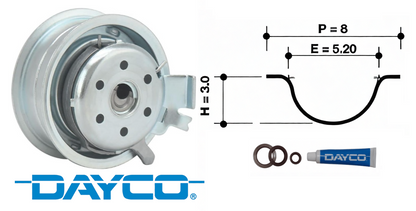 DAYCO TIMING BELT KIT TO SUIT AUDI A3 8L 8P AEH AKL AVU BFQ BGU BSE 1.6L I4