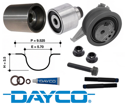 DAYCO TIMING BELT KIT TO SUIT AUDI Q5 8R FY CNHA DETA TURBO DIESEL 2.0L I4
