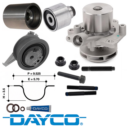 DAYCO TIMING BELT KIT TO SUIT AUDI Q5 8R FY CNHA DETA TURBO DIESEL 2.0L I4