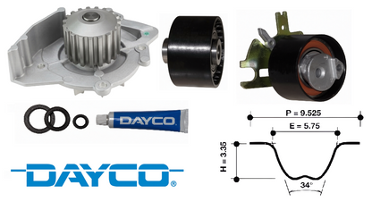 DAYCO TIMING BELT KIT TO SUIT FORD D4204T QXBA TURBO DIESEL 2.0L I4