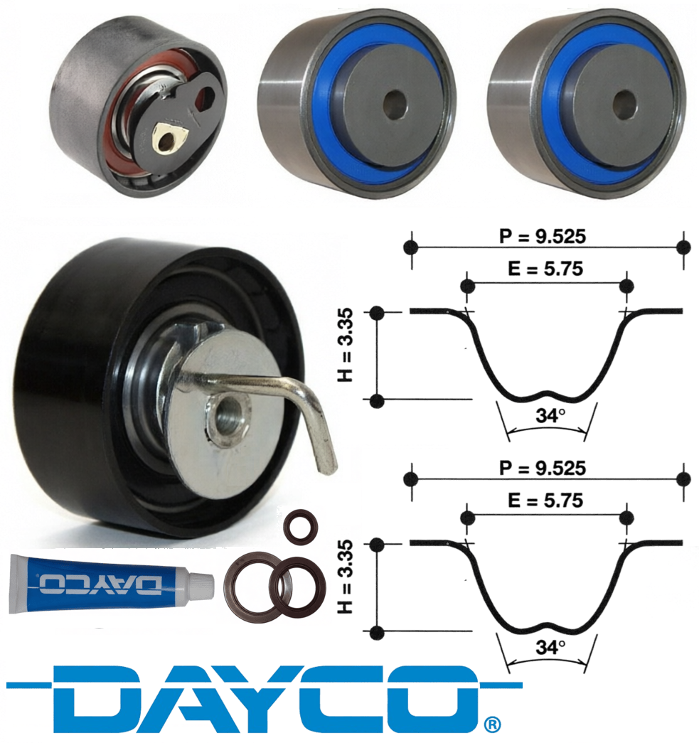 DAYCO TIMING BELT KIT TO SUIT FORD TERRITORY SZ 276DT TURBO DIESEL 2.7 V6