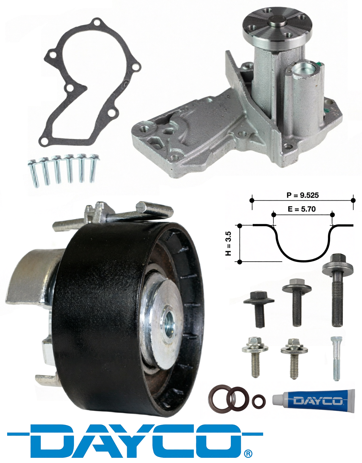 DAYCO TIMING BELT KIT TO SUIT FORD FOCUS LS LV HWDA HXDA 1.6L I4
