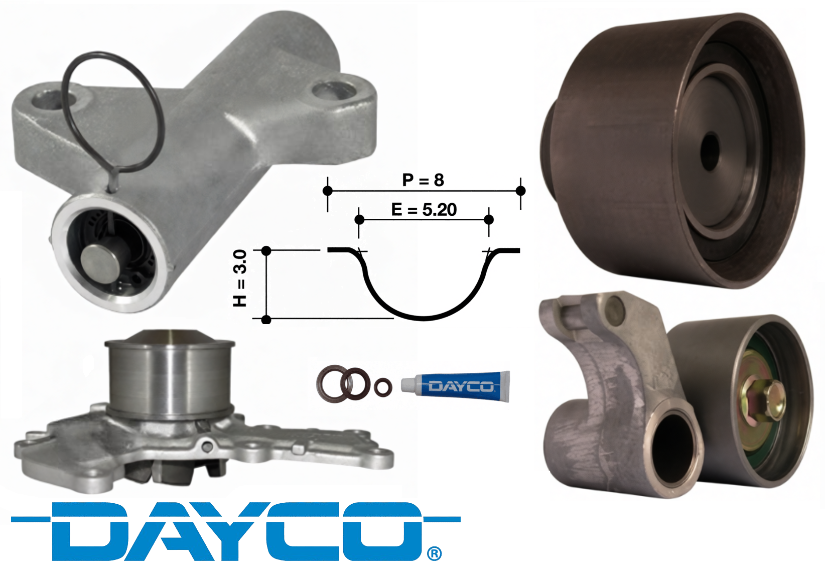 DAYCO TIMING BELT KIT TO SUIT HOLDEN JACKAROO L2 6VD1 3.2L V6 FROM 09/1994