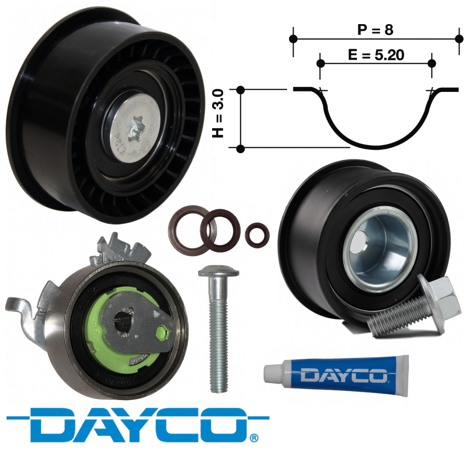 DAYCO TIMING BELT KIT TO SUIT HOLDEN TIGRA XC Z18XE 1.8L I4