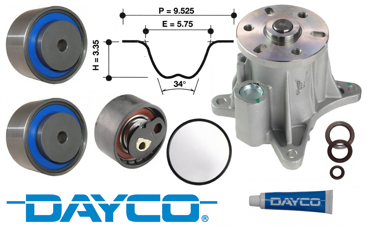 DAYCO TIMING BELT KIT TO SUIT LAND ROVER DISCOVERY L319 276DT TURBO DIESEL 2.7 V6