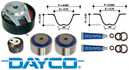 DAYCO TIMING BELT KIT TO SUIT LAND ROVER RANGE ROVER 306DT TWIN TURBO DIESEL 3.0L V6