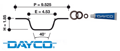 DAYCO TIMING BELT KIT TO SUIT VOLKSWAGEN GOLF MK.3 ADY AGG 2.0L I4