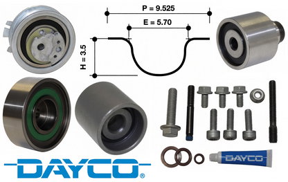 DAYCO TIMING BELT KIT TO SUIT VOLKSWAGEN TRANSPORTER T5 CAAB CAAC CFCA 2.0L I4 FROM 03/2010