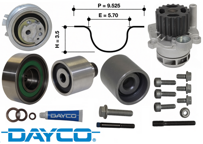 DAYCO TIMING BELT KIT TO SUIT VOLKSWAGEN TRANSPORTER T5 CAAB CAAC CFCA 2.0L I4 FROM 03/2010