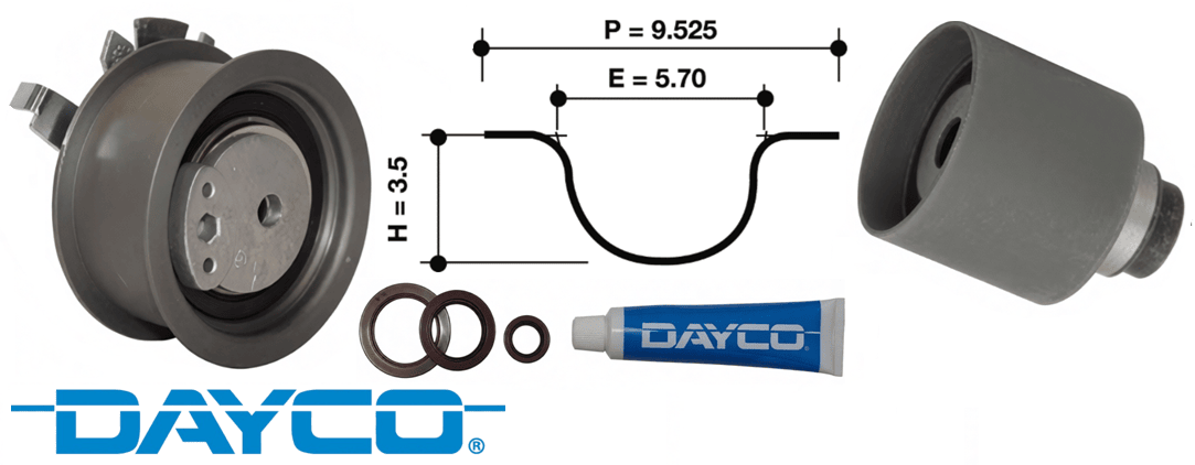 DAYCO TIMING BELT KIT TO SUIT VOLKSWAGEN TRANSPORTER T5 AXB AXC BRR BRS TURBO DIESEL 1.9L I4