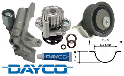 DAYCO TIMING BELT KIT WITH TO SUIT VOLKSWAGEN AGN AWU AGU TURBO 1.8L I4