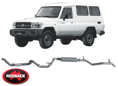 EXTREME DUTY EXHAUST SYSTEM FOR TOYOTA LANDCRUISER HDJ78R 1HD-FTE 4.2L I6 TILL 01/2007 TROOP CARRIER