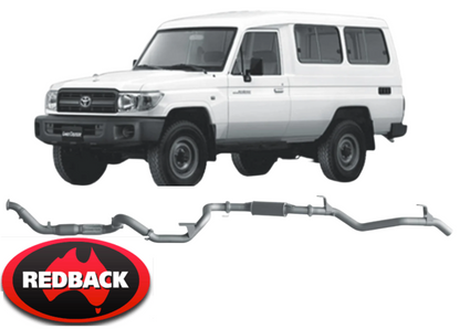 EXTREME DUTY EXHAUST SYSTEM FOR TOYOTA LANDCRUISER HDJ78R 1HD-FTE 4.2L I6 TILL 01/2007 TROOP CARRIER