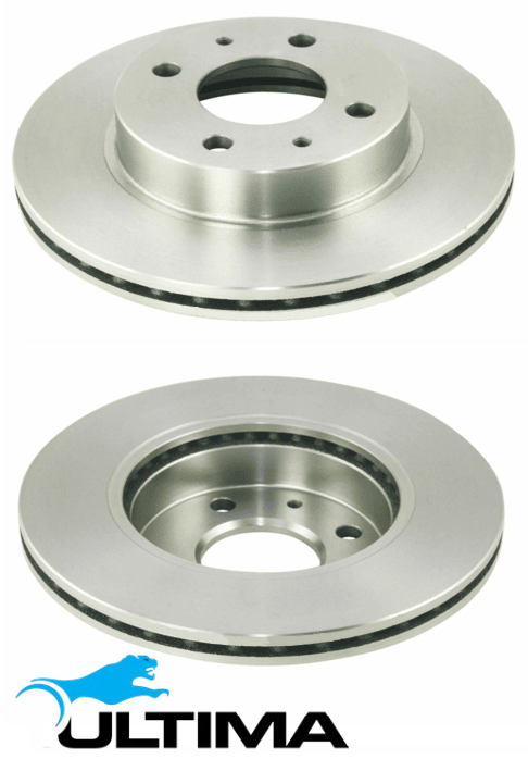 ULTIMA FRONT VENTED DISC BRAKE ROTOR SET FOR NISSAN GA13DS CA16DE GA15DS GA15S GA16DE 1.3 1.5 1.6 I4