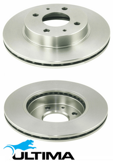 ULTIMA FRONT VENTED DISC BRAKE ROTORS TO SUIT NISSAN PULSAR N14 GA13DS GA15DS GA16DE 1.3L 1.5 1.6 I4