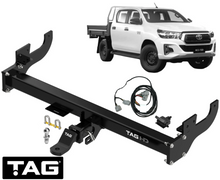 TAG HD 3-PIECE TOW BAR & WIRING KIT FOR TOYOTA HILUX KUN26R 1KD-FTV 3.0L I4 CAB & STYLESIDE TO 07/08