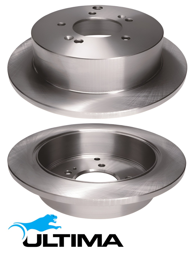 ULTIMA REAR SOLID DISC BRAKE ROTOR SET TO SUIT HYUNDAI TRAJET FO G4JP 2.0L I4