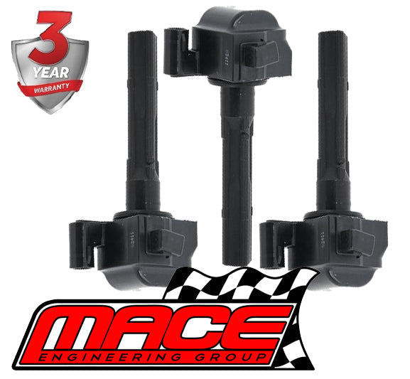 SET OF 3 MACE STANDARD REPLACEMENT IGNITION COILS TO SUIT TOYOTA VIENTA MCV20R 1MZFE 3.0L V6