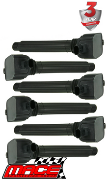 SET OF 6 MACE STANDARD REPLACEMENT IGNITION COILS TO SUIT JEEP GRAND CHEROKEE KL WK ERB 3.6L V6