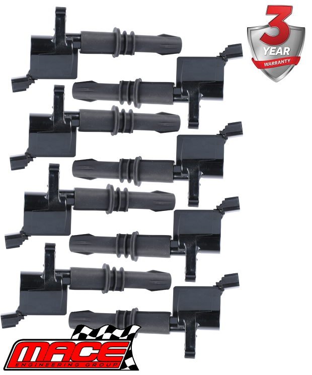 SET OF 8 MACE STANDARD REPLACEMENT IGNITION COILS TO SUIT FORD FALCON BA BF BARRA 220 230 5.4L V8