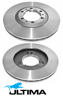 ULTIMA FRONT VENTED DISC BRAKE ROTOR SET TO SUIT HOLDEN JACKAROO L2 L5 U8 4JG2T 4JX1T 3.0L 3.1L I4