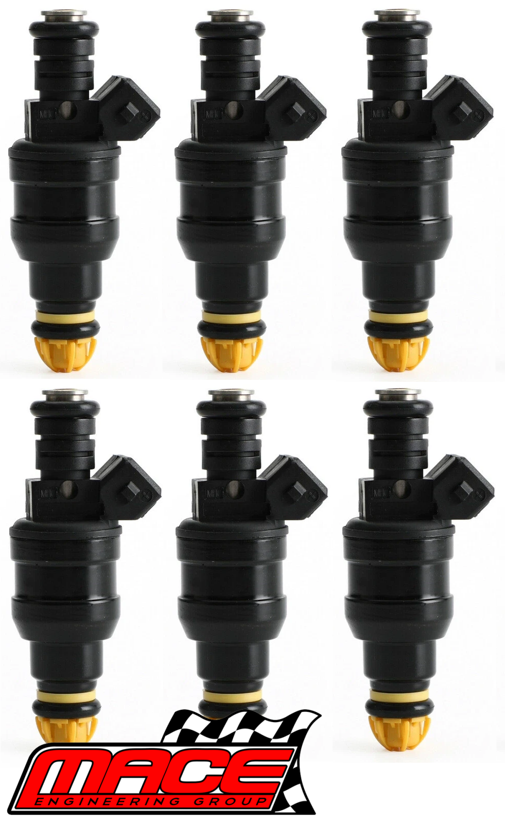 SET OF 6 MACE FUEL INJECTORS TO SUIT FORD LTD DA DC DF DL MPFI SOHC 3.9L 4.0L I6