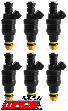 SET OF 6 MACE FUEL INJECTORS TO SUIT FORD LTD DA DC DF DL MPFI SOHC 3.9L 4.0L I6