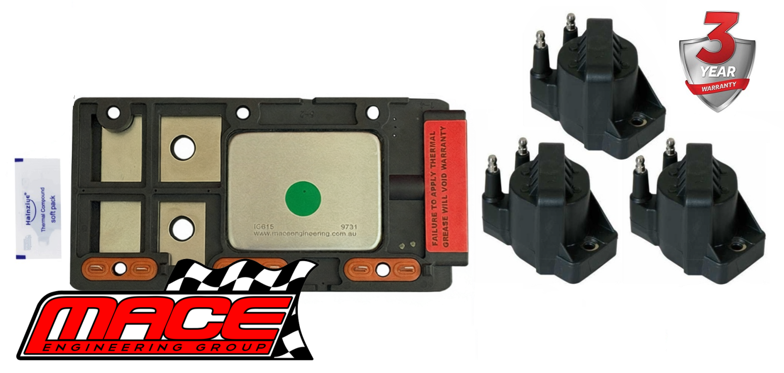 3 X STD IGNITION COIL & DFI IGNITION CONTROL MODULE TO SUIT HOLDEN CREWMAN VY ECOTEC L36 3.8L V6