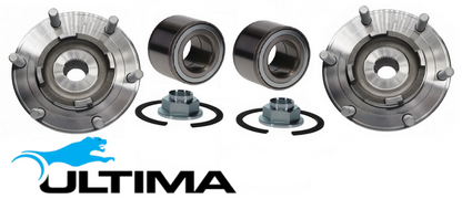 2 X ULTIMA FRONT WHEEL HUB & BEARING ASSEMBLY TO SUIT MAZDA BT-50 UN WEAT 3.0L I4 SUITS 4WD