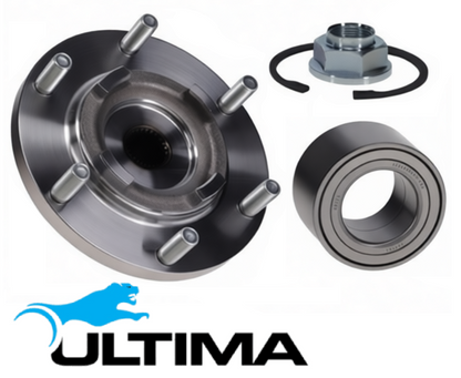 2 X ULTIMA FRONT WHEEL HUB AND BEARING ASSEMBLY TO SUIT MAZDA BT-50 UP UR P4AT TURBO DIESEL 2.2L I4