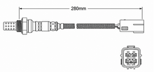 PREMIUM PRE CATALYTIC OXYGEN O2 SENSOR TO SUIT SUBARU FORESTER SH S12 EJ255 TURBO 2.5L F4 FROM 01/2009 TILL 11/2010 SUITS MY10