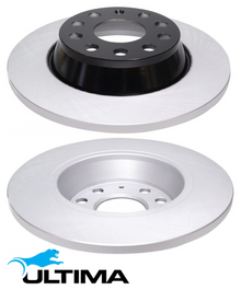 ULTIMA REAR SOLID DISC BRAKE ROTORS FOR SKODA OCTAVIA 1Z BVY BWA CCZA BMN CEGA 2.0L I4 OD 282MM