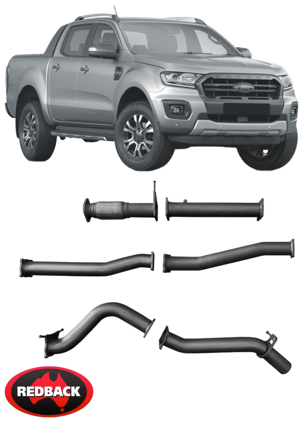REDBACK EXTREME DUTY EXHAUST SYSTEM TO SUIT FORD RANGER PX3 YN2S TWIN ...