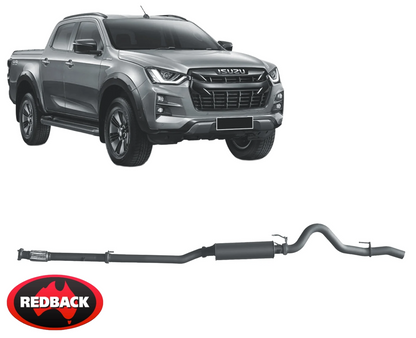 REDBACK EXTREME DUTY EXHAUST SYSTEM TO SUIT ISUZU D-MAX TFR TFS 4JJ3-TCX TURBO DIESEL 3.0L I4