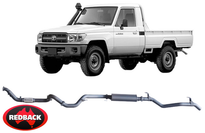 EXTREME DUTY EXHAUST SYSTEM FOR TOYOTA LANDCRUISER VDJ79R 1VD-FTV 4.5 V8 TO 10/16 SINGLE CAB