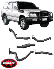 REDBACK EXTREME DUTY EXHAUST SYSTEM W/O CAT FOR TOYOTA LANDCRUISER HDJ100R 1HD-FTE 4.2 I6 10/2000 ON