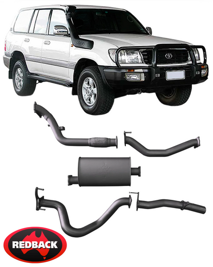 REDBACK EXTREME DUTY EXHAUST SYSTEM W/O CAT FOR TOYOTA LANDCRUISER HDJ100R 1HD-FTE 4.2 I6 10/2000 ON