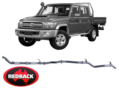 REDBACK EXTREME DUTY EXHAUST SYSTEM FOR TOYOTA LANDCRUISER VDJ79R 1VD-FTV 4.5L V8 01/12 ON TO 10/16
