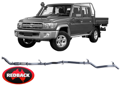 REDBACK EXTREME DUTY EXHAUST SYSTEM FOR TOYOTA LANDCRUISER VDJ79R 1VD-FTV 4.5L V8 01/12 ON TO 10/16